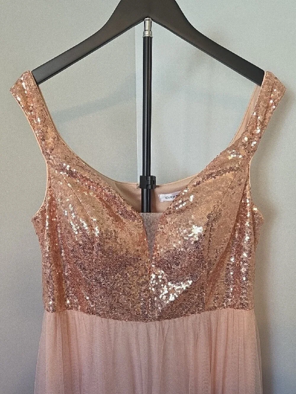 Ever Pretty Rose Gold Sequin Bodice Maxi Dress